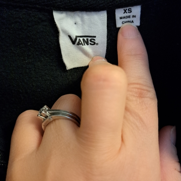 Vans Size XS Zip Up Hoodie Black - Picture 2 of 5